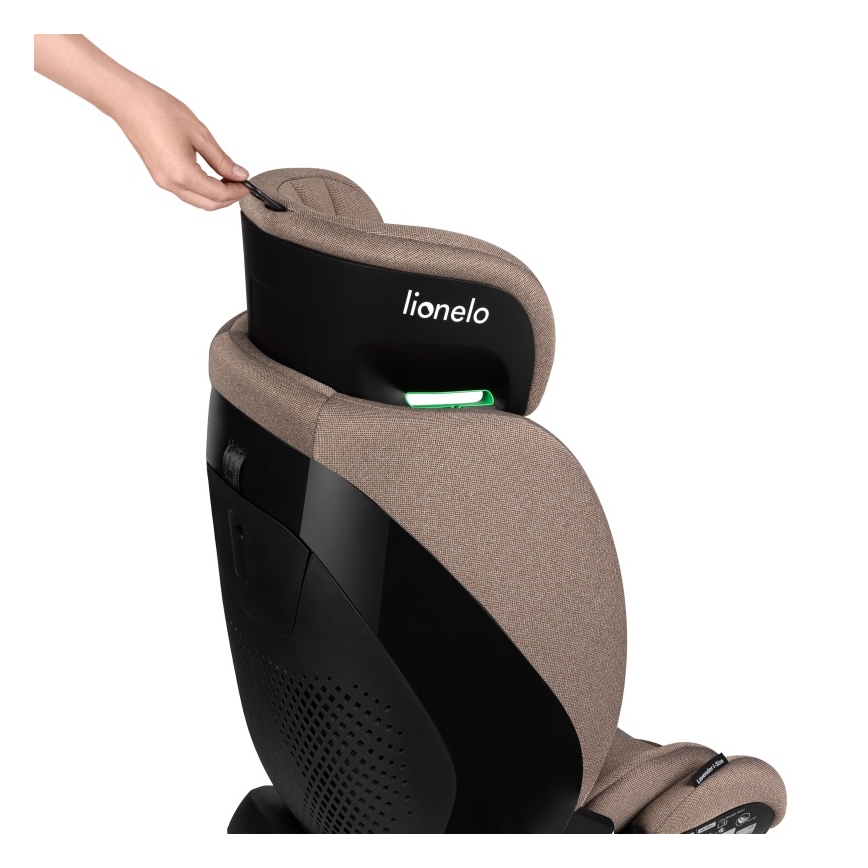 Lionelo - Детско столче за кола с въртяща се база LAVENDER i-Size 76-150 см бежово (Latte)
