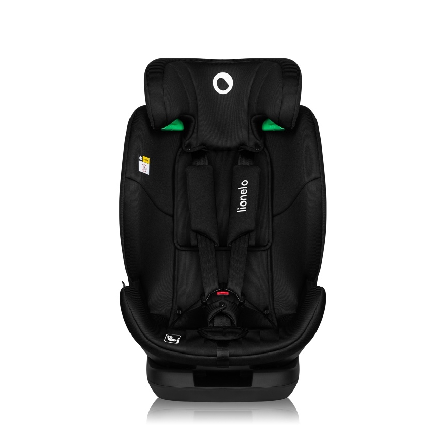 Lionelo - Детско столче за кола с въртяща се основа LAVENDER i-Size 76-150 cm Черен карбон