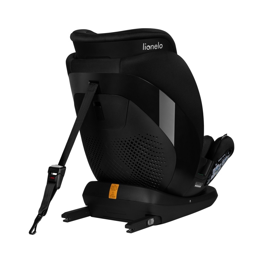 Lionelo - Детско столче за кола с въртяща се основа LAVENDER i-Size 76-150 cm Черен карбон