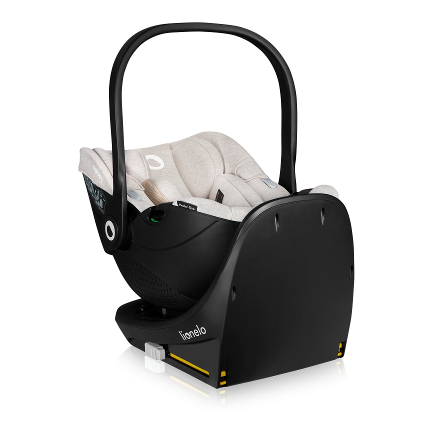 Lionelo - Детско столче за кола с въртяща се основа MOXIE SET i-Size 40-87 см Бежов пясък