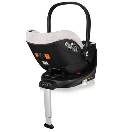 Lionelo - Детско столче за кола с въртяща се основа MOXIE SET i-Size 40-87 см Бежов пясък