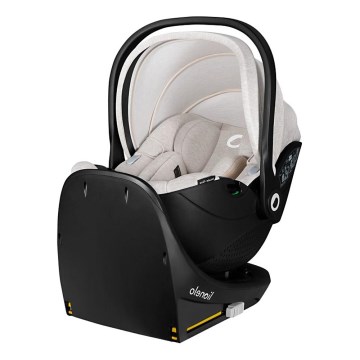 Lionelo - Детско завъртащо се автокресло с база MOXIE SET i-Size 40-87 см, пясъчен беж