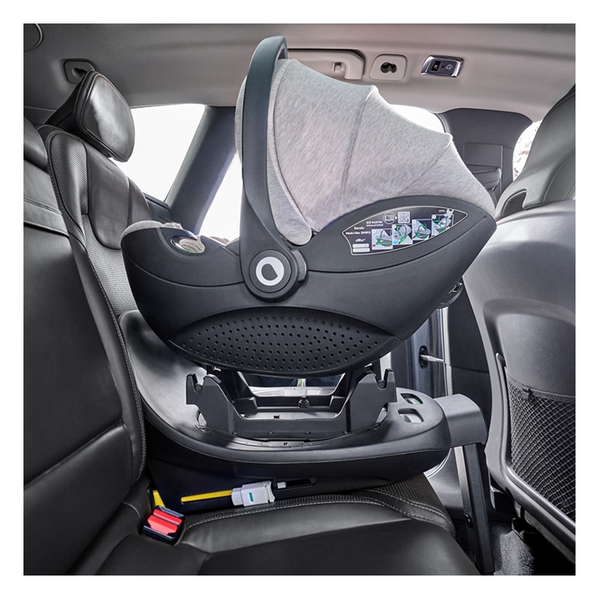 Lionelo - Детско завъртащо се автокресло с база MOXIE SET i-Size 40-87 см, пясъчен беж