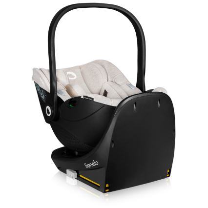 Lionelo - Детско завъртащо се автокресло с база MOXIE SET i-Size 40-87 см, пясъчен беж