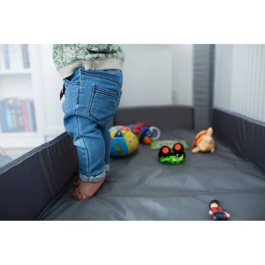 Lionelo - Детско креватче за пътуване STEFI сив