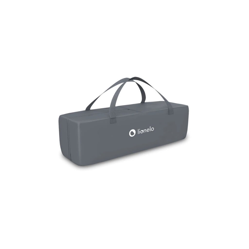 Lionelo - Детско креватче за пътуване STEFI сив/жълти