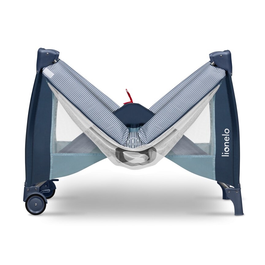 Lionelo - Детско креватче за пътуване SVEN PLUS син