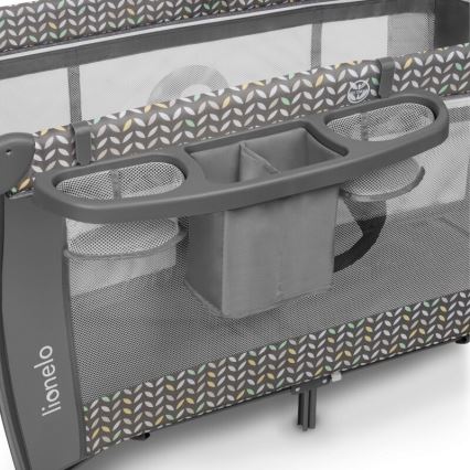 Lionelo - Детско креватче за пътуване SVEN PLUS сив