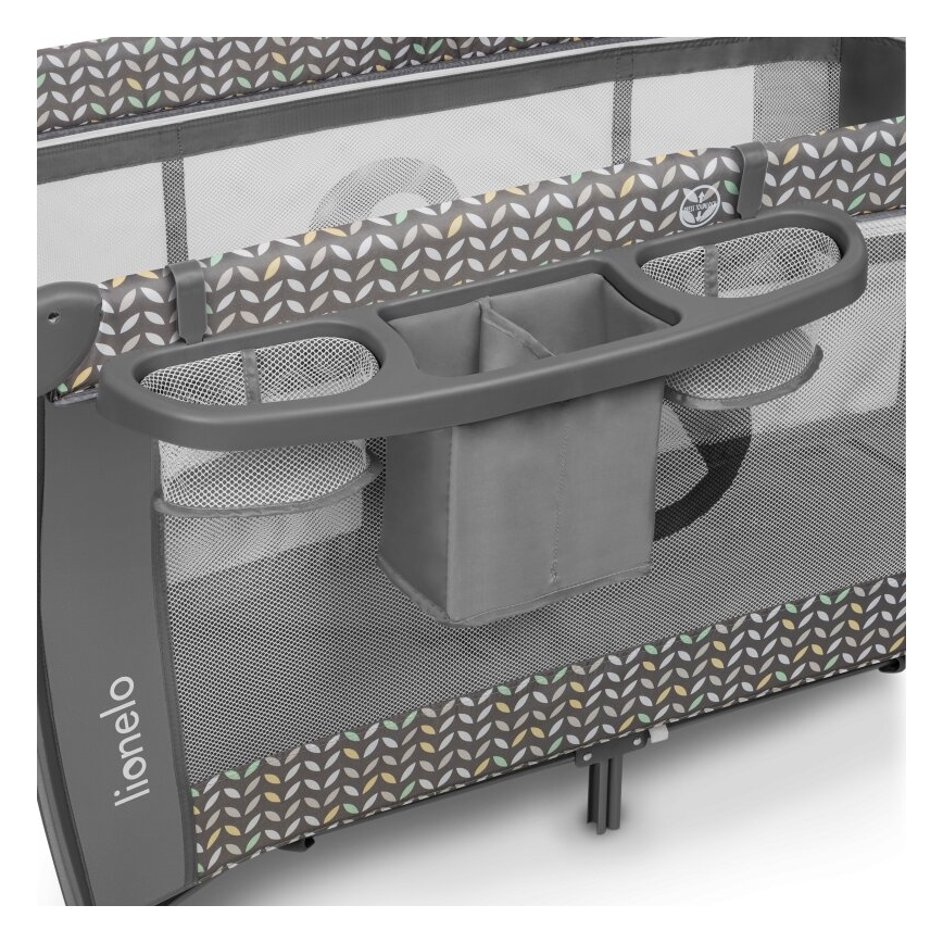 Lionelo - Детско креватче за пътуване SVEN PLUS сив