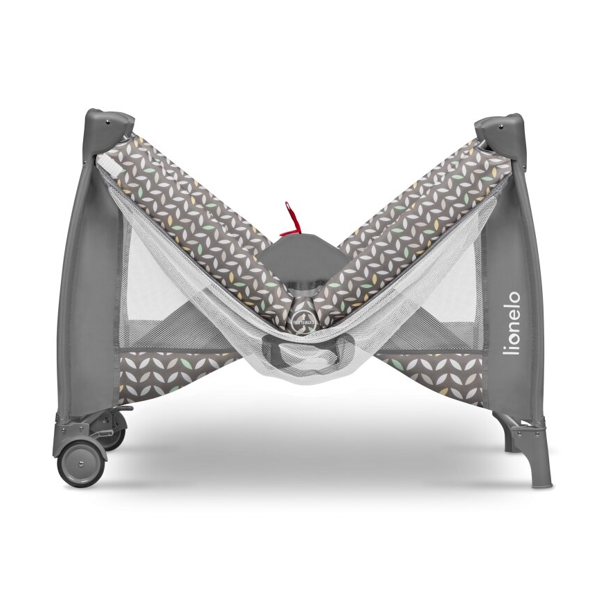 Lionelo - Детско креватче за пътуване SVEN PLUS сив