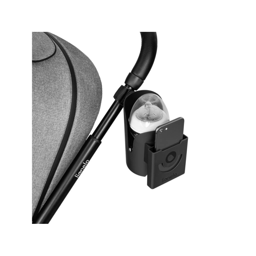 Lionelo - държач за напитки за детска количка OVE Черен оникс