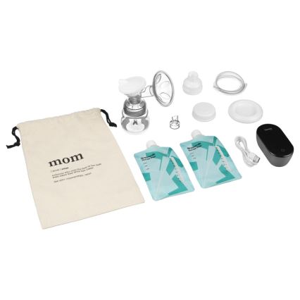 Lionelo - Електрическа презареждаема помпа за изцеждане на майчино мляко FIDI GO, 5V, 1200 mAh, 150 ml