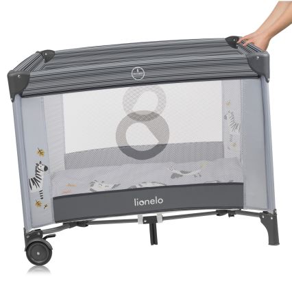 Lionelo - Игрална кошара BONNIE Grey Stone