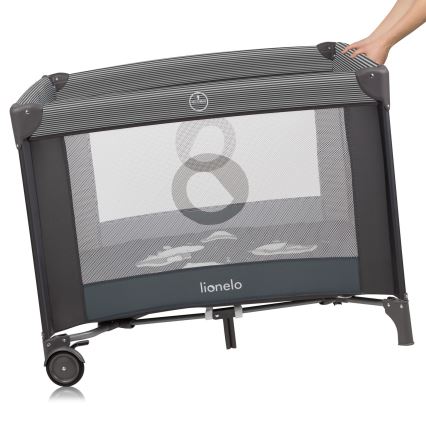 Lionelo - Игрална кошара BONNIE, сив в скандинавски стил