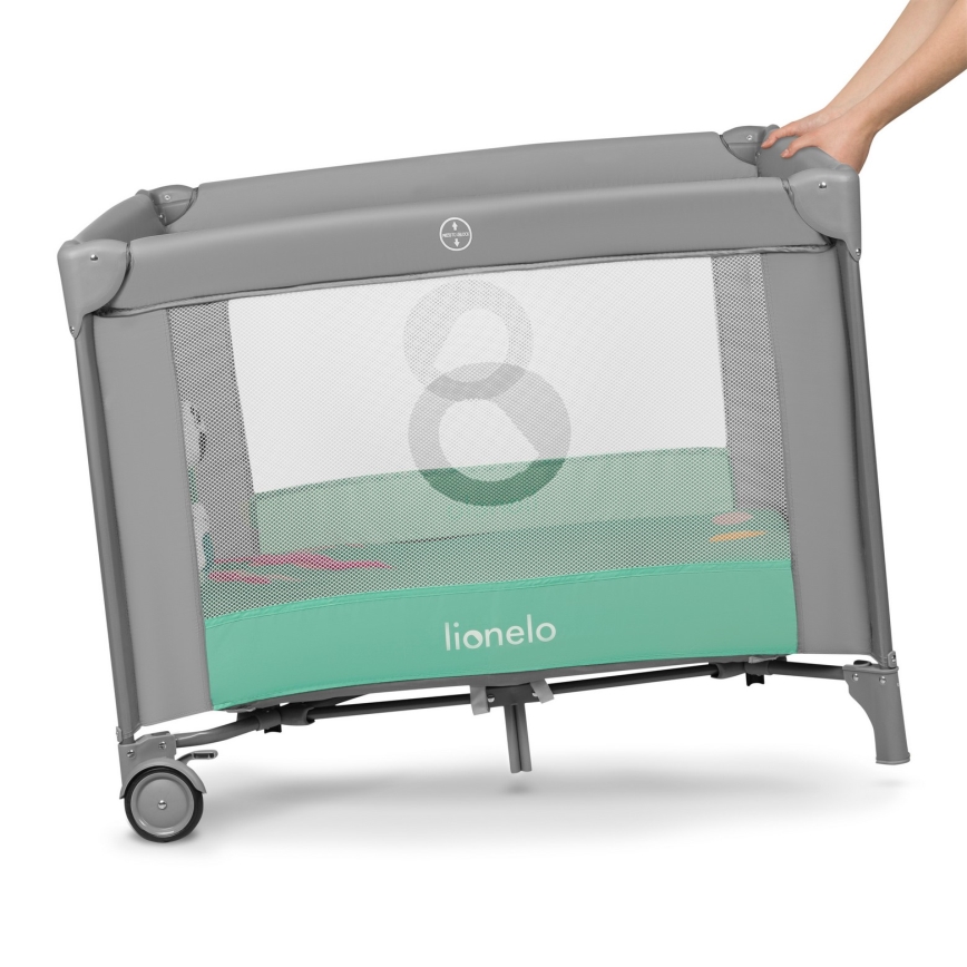 Lionelo - Игралски манеж MILLE Сиво-зелен
