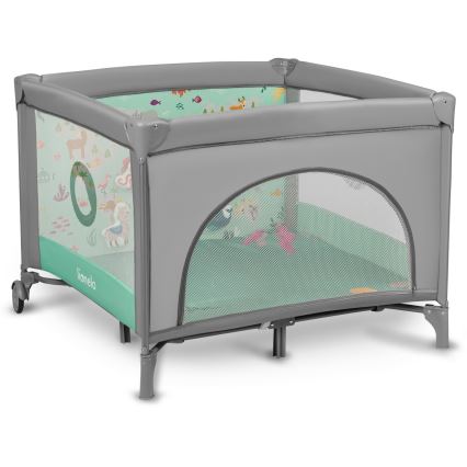 Lionelo - Игралски манеж MILLE Сиво-зелен