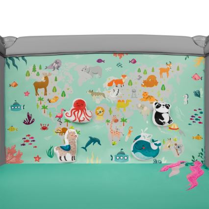 Lionelo - Игралски манеж MILLE Сиво-зелен