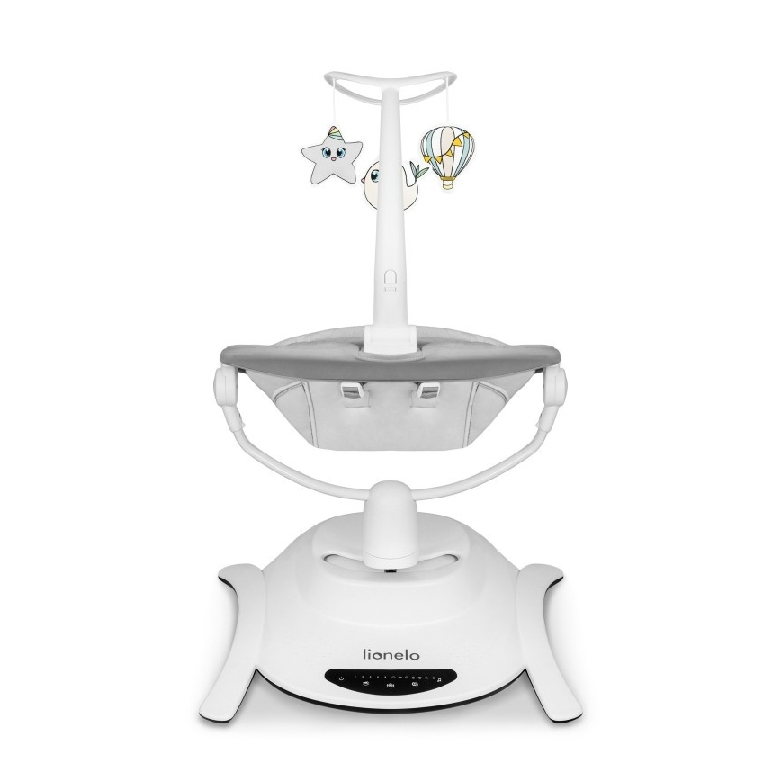 Lionelo - Люлка за бебе с мелодия BELLA Grey Concrete + дистанционно управление