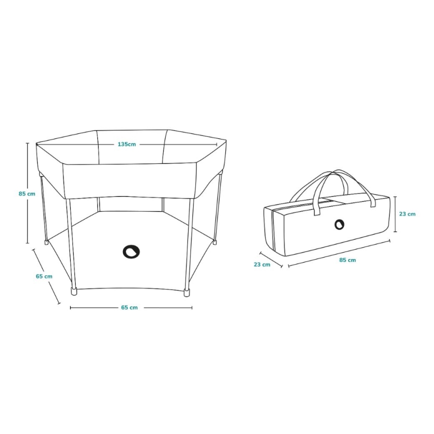 Lionelo - Манеж за игра ROEL тъмносин