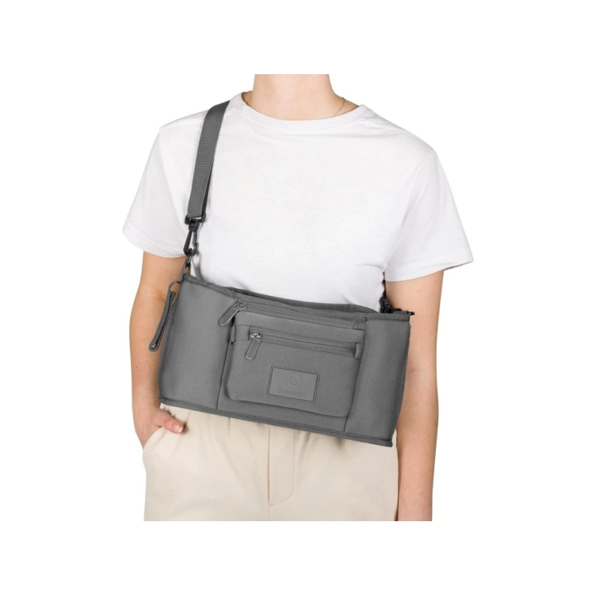 Lionelo - Органайзер за бебешка количка LITTLE CUBE Grey Stone