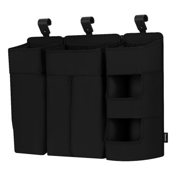 Lionelo - Органайзер за креватче 3 в 1 SIDEPOCKET Черен