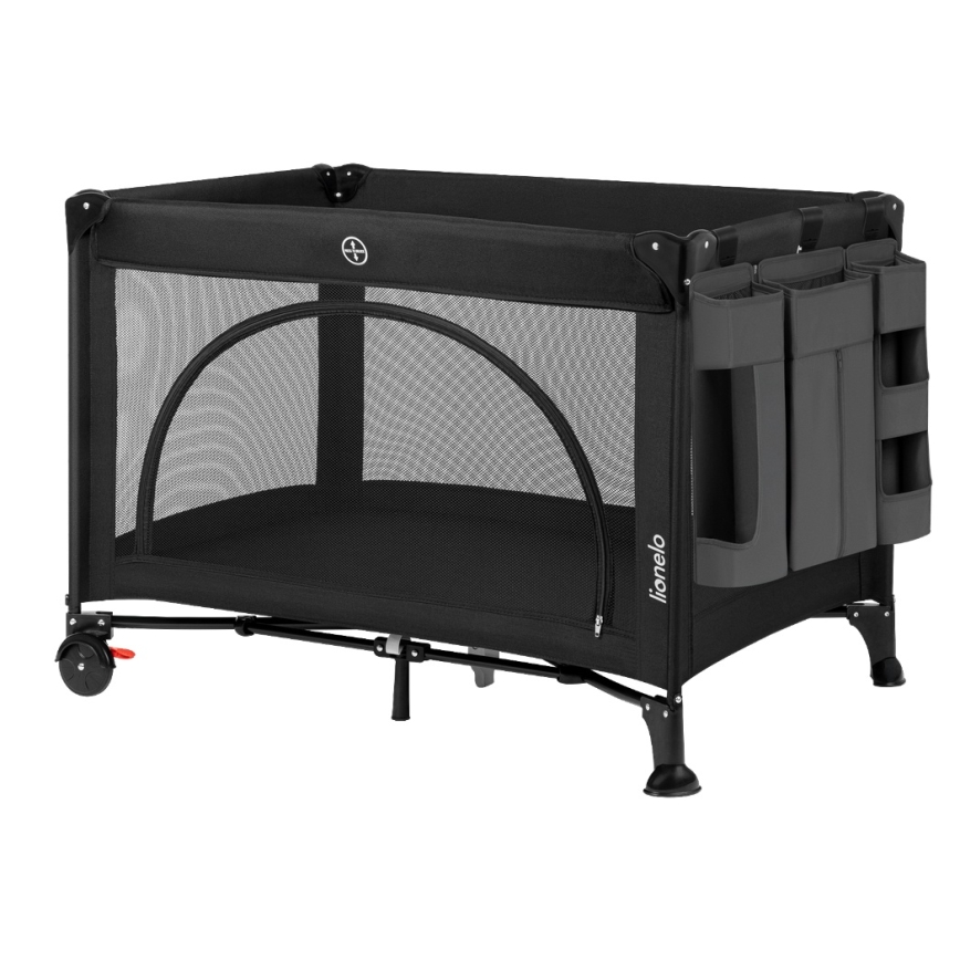 Lionelo - Органайзер за креватче 3 в 1 SIDEPOCKET сив