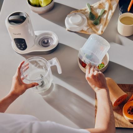 Lionelo - Пароварка 5 в 1 BABYMENU 110W/230V бяла/сива