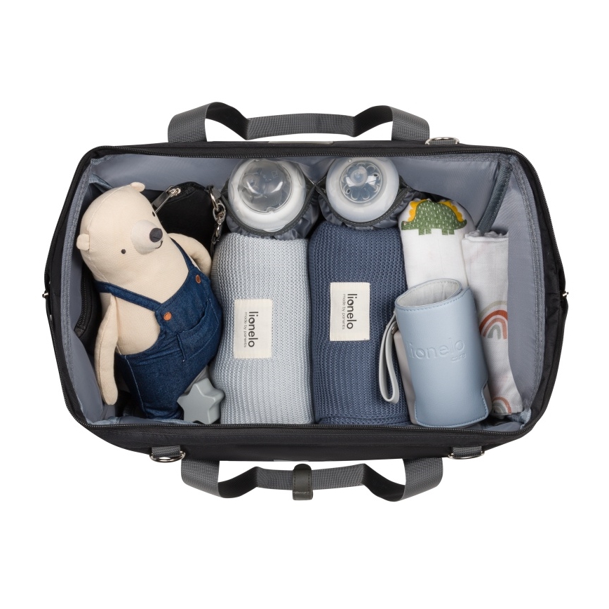 Lionelo - Пеленална чанта за количка IDA Черен оникс