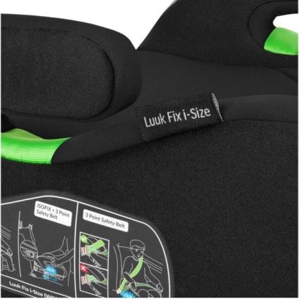 Lionelo - Подсилваща седалка за кола LUUK FIX i-Size 125-150 см черен