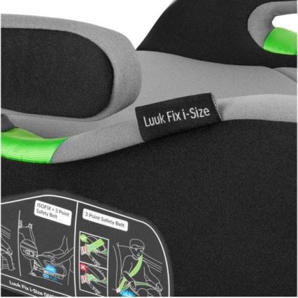 Lionelo - Подсилваща седалка за кола LUUK FIX i-Size 125-150 см черен/сив