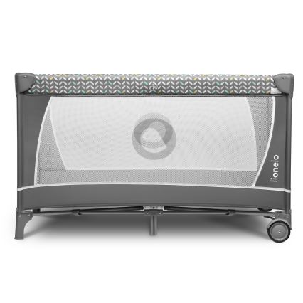 Lionelo - Портативна кошара FLOWER, сив в скандинавски стил