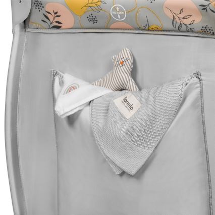 Lionelo - Портативно креватче STEFI PLUS, розово/жълто