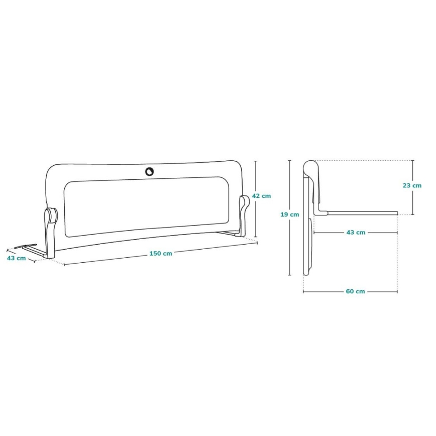Lionelo - Предпазна бариера за легло EVA бежова