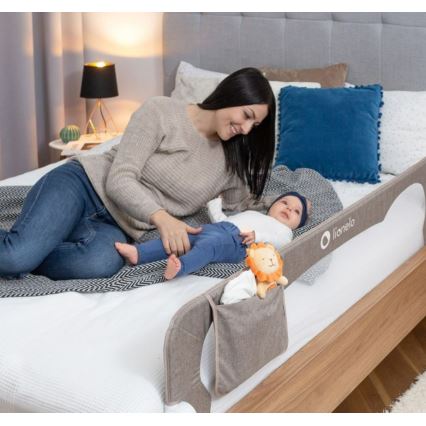 Lionelo - Предпазна бариера за легло EVA, сива