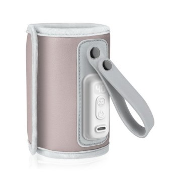 Lionelo - Преносим акумулаторен подгрявач за бебешки шишета THERMUP GO 18W/5V, бебешко розово