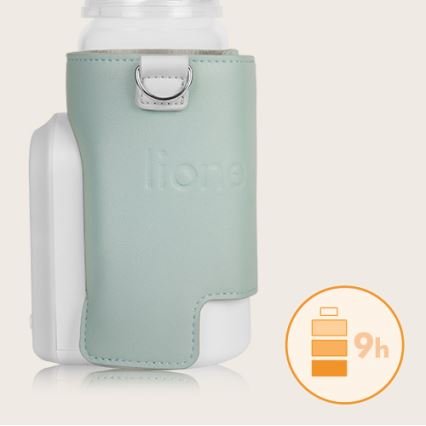 Lionelo - Преносим акумулаторен подгрявач за шишета THERMUP GO EVO 18W/5V зелен/бял