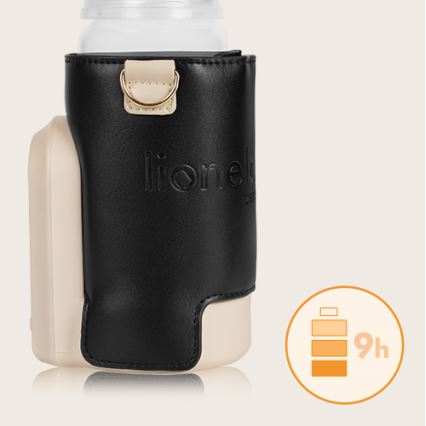 Lionelo - Преносим нагревател за шишета с презареждаща се батерия THERMUP GO EVO 18W/5V черен/бежов