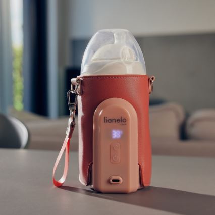 Lionelo - Преносим нагревател за шишета с презареждаща се батерия THERMUP GO EVO 18W/5V розов