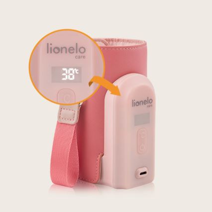 Lionelo - Преносим нагревател за шишета с презареждаща се батерия THERMUP GO EVO 18W/5V розов