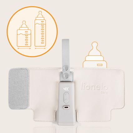 Lionelo - Преносим нагревател за шишета с презареждаща се батерия THERMUP GO PLUS 10W/5V бежов