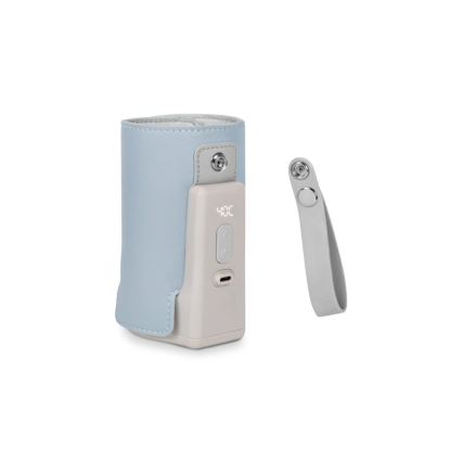 Lionelo - Преносим нагревател за шишета с презареждаща се батерия THERMUP GO PLUS 10W/5V син/сив