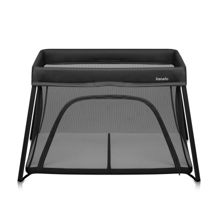 Lionelo - Преносима бебешка кошара 3 в 1 ALICE черна