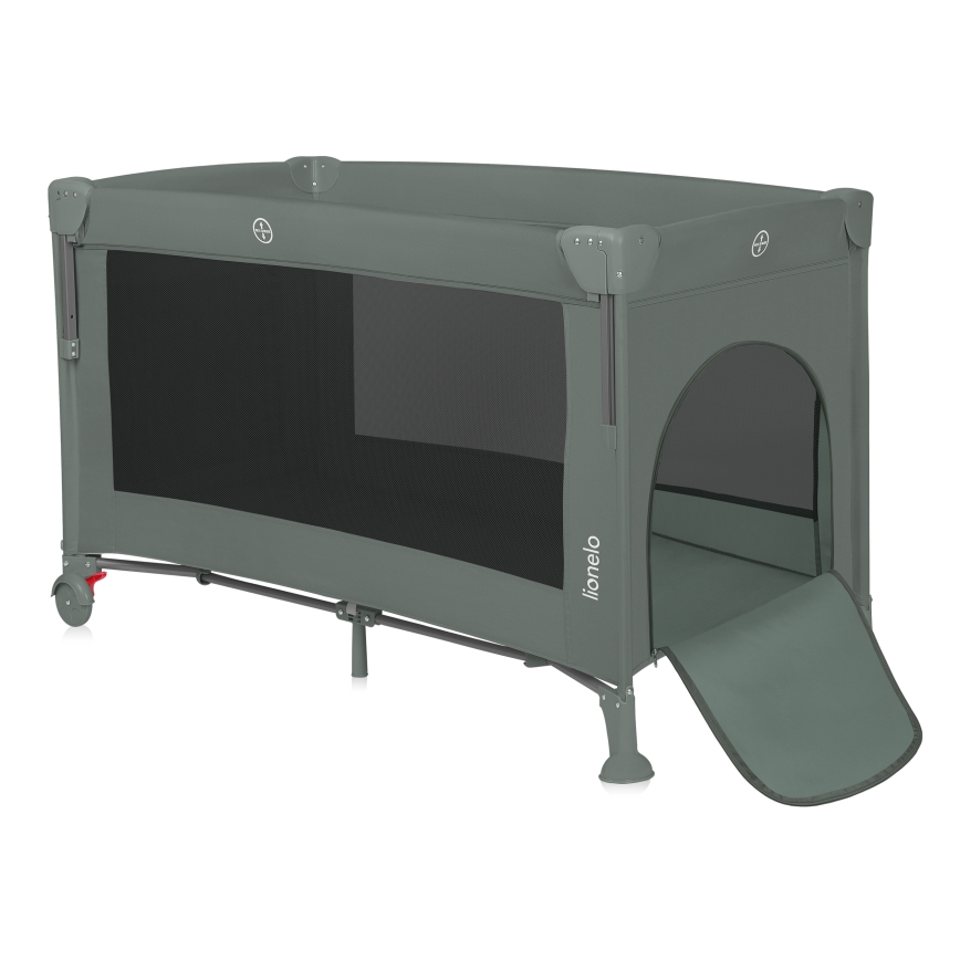 Lionelo - Преносима бебешка кошара 3 в 1 ELLEN Зелен шалфей