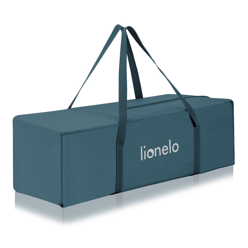 Lionelo - Преносима бебешка кошара FLOWER Green Turquoise