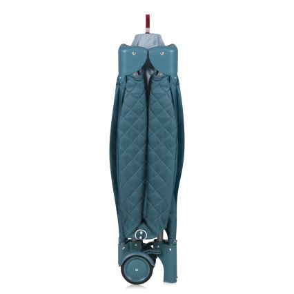 Lionelo - Преносима бебешка кошара FLOWER зелен тюркоаз