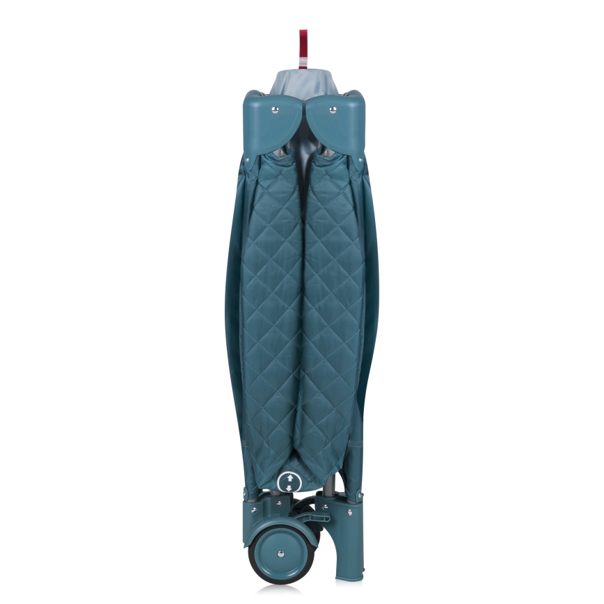 Lionelo - Преносима бебешка кошара FLOWER зелен тюркоаз