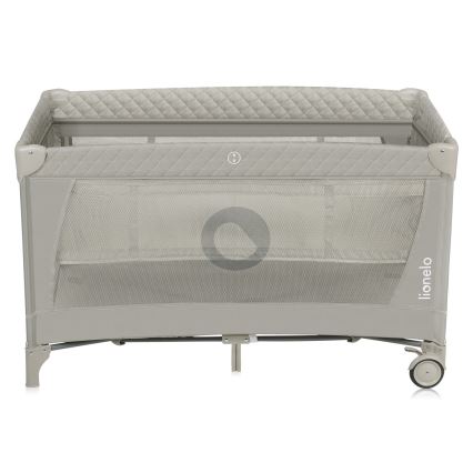 Lionelo - Преносима бебешка кошара FLOWER Капучино