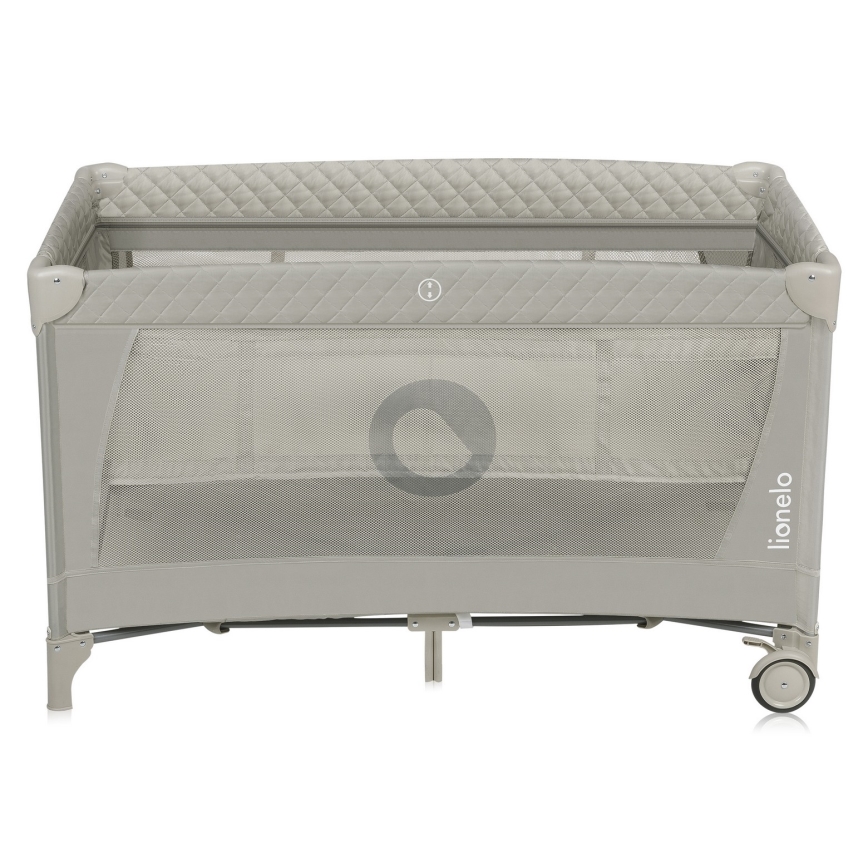 Lionelo - Преносима бебешка кошара FLOWER Капучино