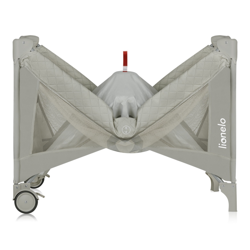 Lionelo - Преносима бебешка кошара FLOWER Капучино