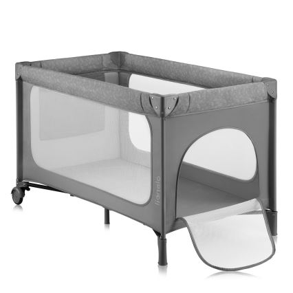 Lionelo - Преносима бебешка кошара JASMIN EASY FOLD Grey Stone
